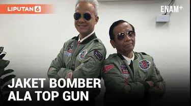 Ganjar-Mahfud Pakai Jaket Bomber ala Top Gun, Patch Diisi Program Unggulan