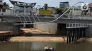 Sodetan Ciliwung dibangun untuk menangani banjir di Jakarta yang dilakukan dari hulu sampai ke hilir. (merdeka.com/Imam Buhori)