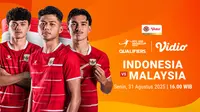 Nonton Indonesia vs Malaysia - AFC U20 Asian Cup 2027 Qualifiers: Dukung Garuda Muda Hanya di Vidio