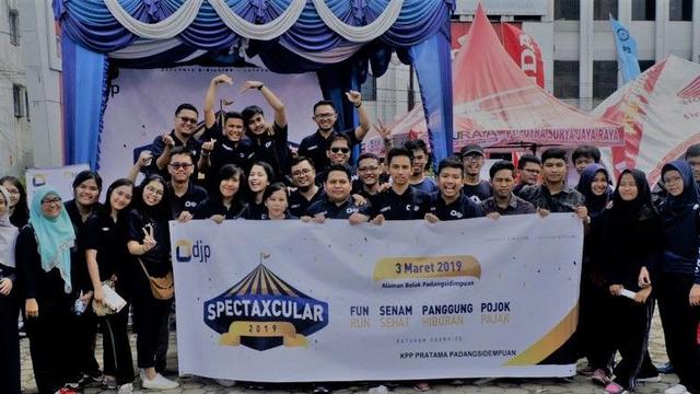 KPP Pratama Padang Sidempuan ingatkan kewajiban SPT Tahunan Pajak Penghasilan melalui Spectaxculer 2019 (3/3/2019). (Dok KKP Pratama Padang)