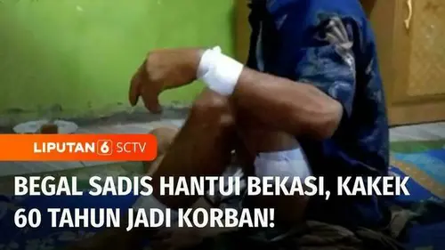 VIDEO: Kakek di Bekasi Jadi Korban Begal Brutal, Motor Raib dan Luka Parah