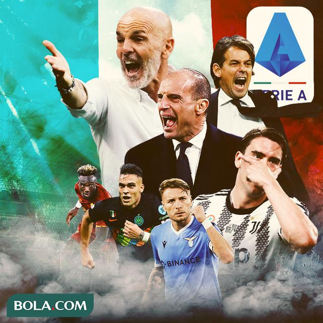 Serie A - Ilustrasi Liga Italia Pelatih dan Pemain Serie A Musim 2022-23