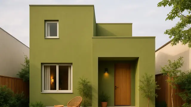 Rumah Minimalis dengan Cat Hijau