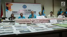 Kepala BNN Heru Winarko memberikan keterangan saat rilis hasil pengungkapan Kasus Tindak Pidana Pencucian Uang (TPPU) di Gedung BNN, Jakarta, Kamis (25/7/2019). Dalam pengungkapannya BNN menyita  41 Bidang Tanah Rp 34.784.380.000. (Liputan6.com/Faizal Fanani)