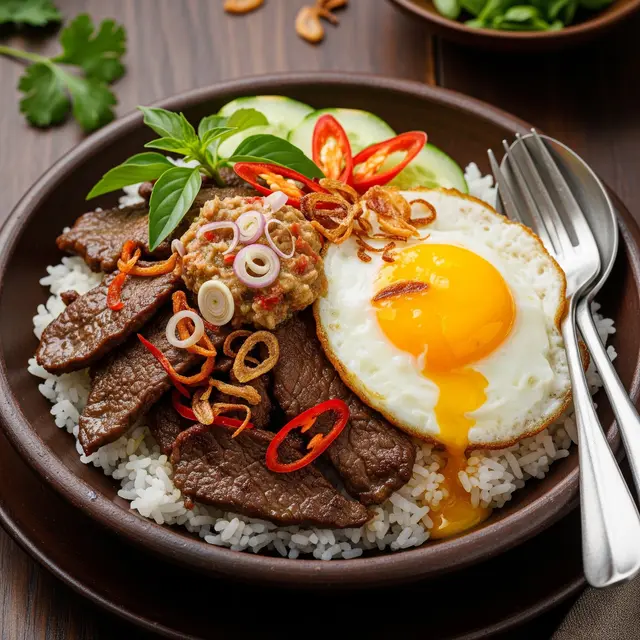 Resep Rice Bowl Daging Kurban Sambal Matah (Image by Gemini AI)