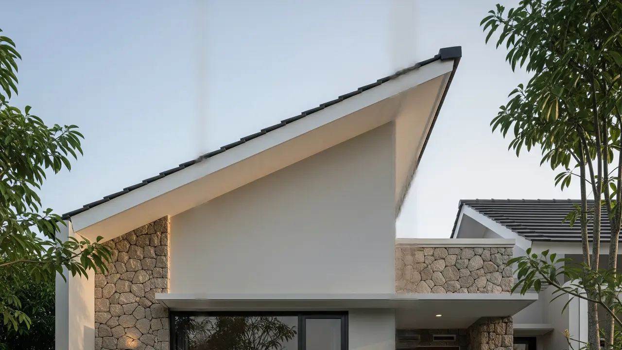 9 Contoh Fasad Rumah Minimalis Satu Lantai Atap Pelana Miring, Modern dan Fungsional