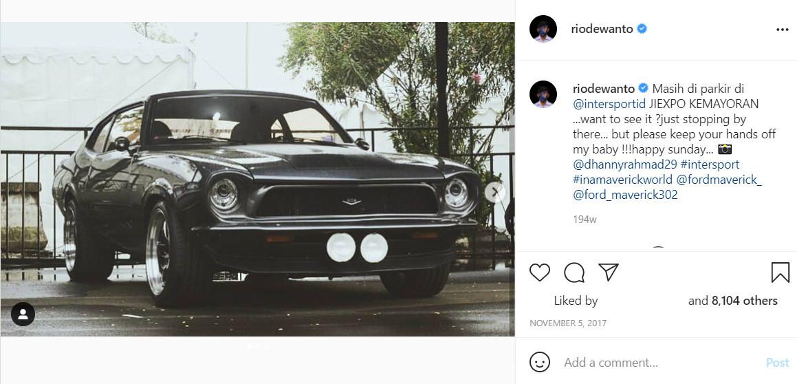 Ford Maverick kepunyaan Rio Dewanto. (Instagram/@riodewanto)