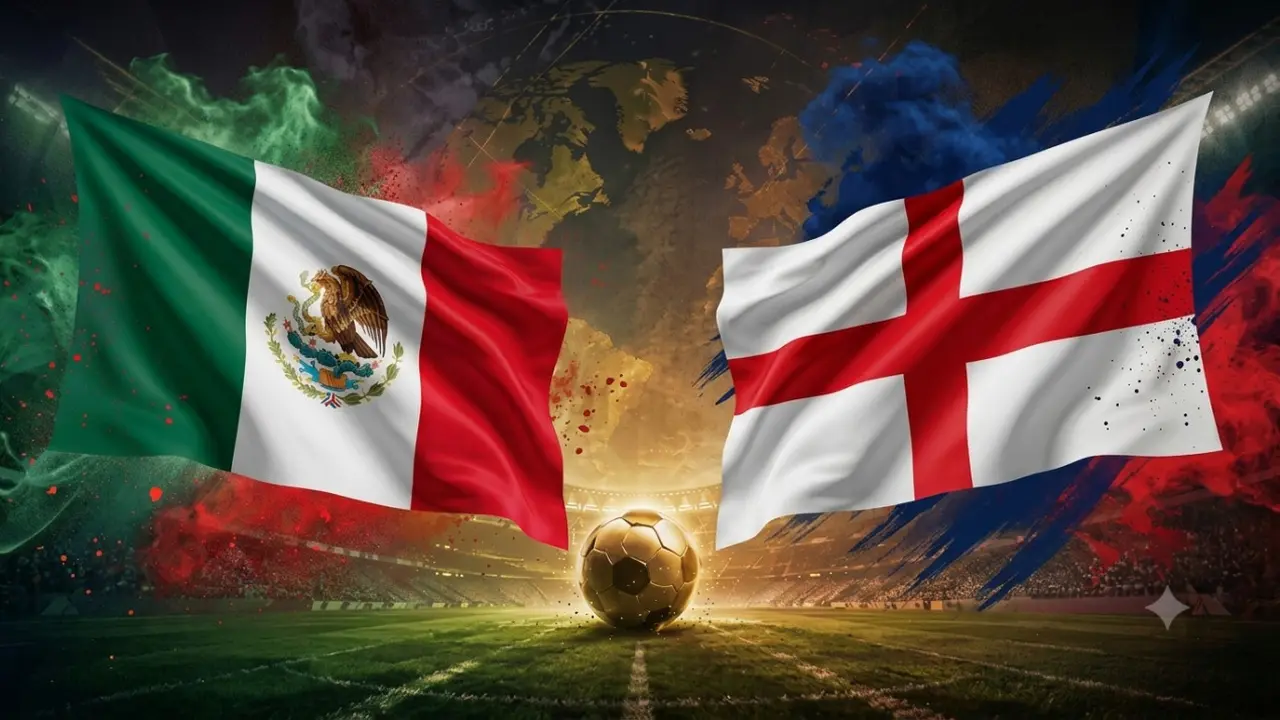 Ilustrasi Meksiko Vs Inggris