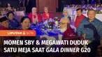 Hari pertama puncak KTT G20 Presiden Joko Widodo menjamu makan malam para pemimpin negara G20 di Taman Budaya Garuda Wisnu Kencana, Bali.