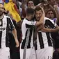 Pemain Juventus rayakan gol Mario Mandzukic ke gawang Real Madrid (Javier SORIANO / AFP)