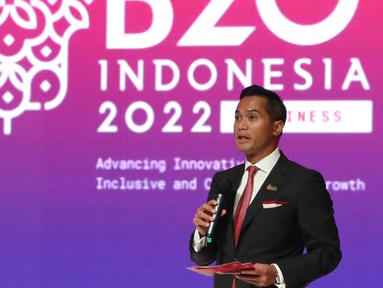 Ketua Dewan Pertimbangan KADIN Indonesia Anindya Bakrie saat memimpin diskusi informal Forum B20 yang diikuti delegasi
anggota G20, di Jakarta, Kamis (27/1/2022). Dunia membutuhkan pengurangan emisi 50 persen pada tahun 2030 untuk membatasi pemanasan global. (Liputan6.com/HO/Alwi)