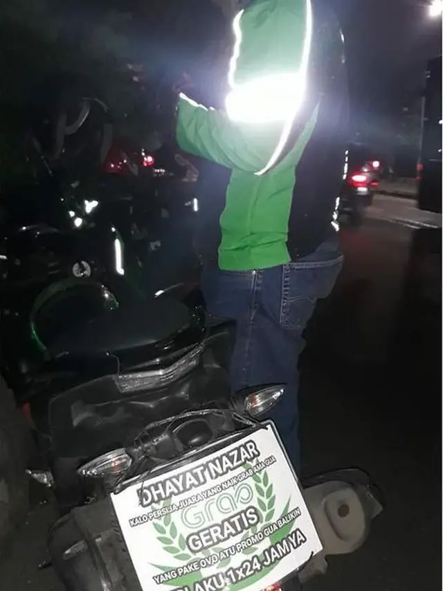 Pelat nomor ojol yang bikin ngakak