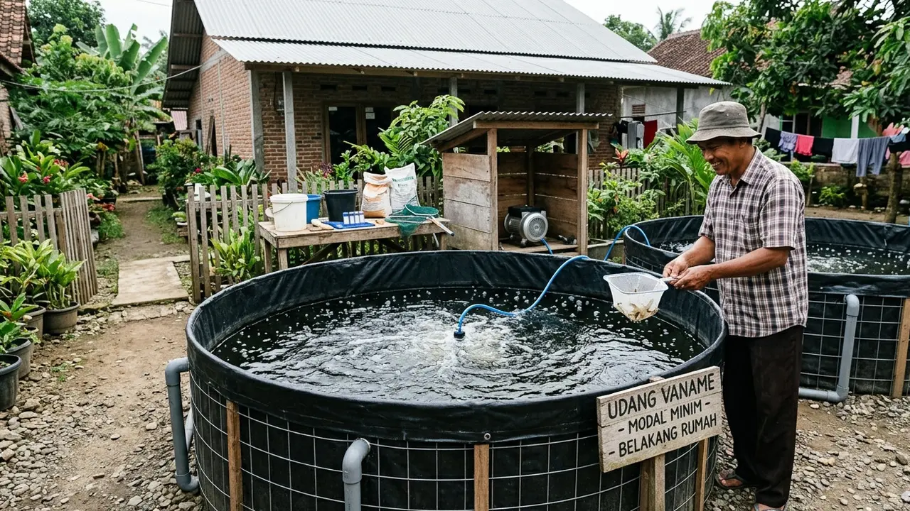 Budidaya Udang Vaname di Belakang Rumah, Gemini AI