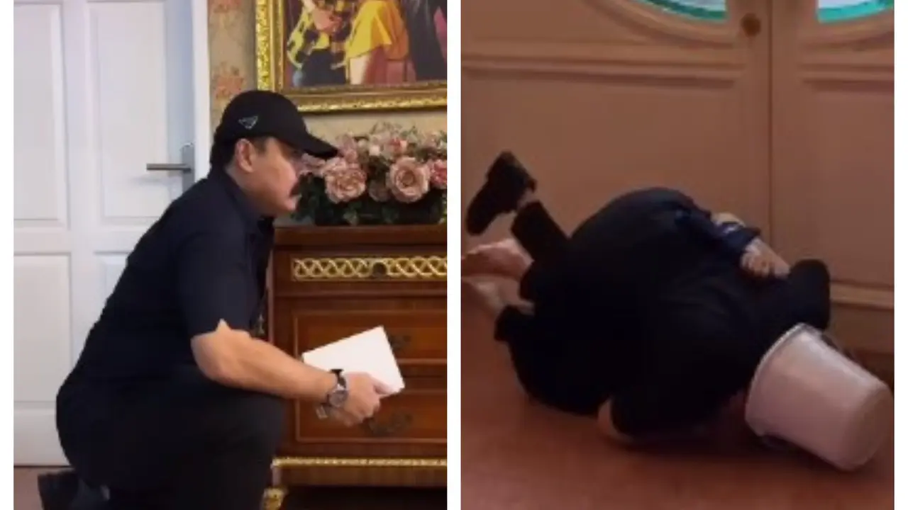 Tingkah Kocak Suami Inul Daratista Parodikan Mayor Teddy, Aksinya Bikin Ngakak