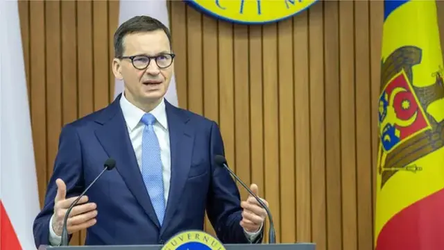 Perdana Menteri Polandia Mateusz Morawiecki. (Elena Covalenco/AFP)