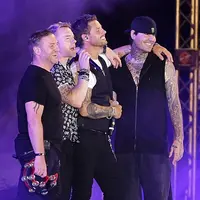 Boyzone memperkenalkan lagu terbaru milik mereka yang berjudul "Because" di Prambanan Jazz Festival 2018. (Bambang E. Ros/Bintang.com)