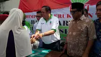 HKTI Oeman Sapta menggelar bazar daging murah di Manggarai (Devira Prastiwi/Liputan6.com)