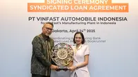 PT Bank Negara Indonesia (Persero) Tbk atau BNI memimpin kredit sindikasi untuk pembangunan pabrik mobil listrik VinFast. (Foto:BNI)