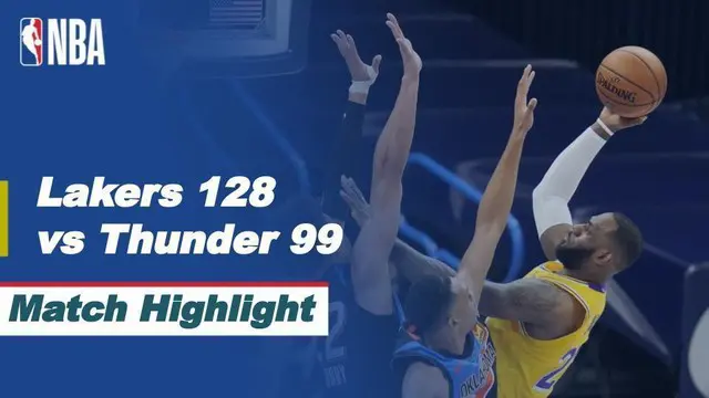 Berita Video, Highlights NBA, LA Lakers Kalahkan Oklahoma City Thunder (14/01/2021)