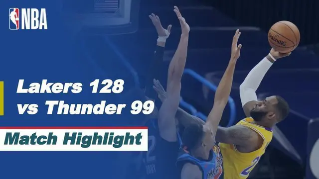 VIDEO: Highlights NBA, LA Lakers Kalahkan Oklahoma City Thunder 128-99