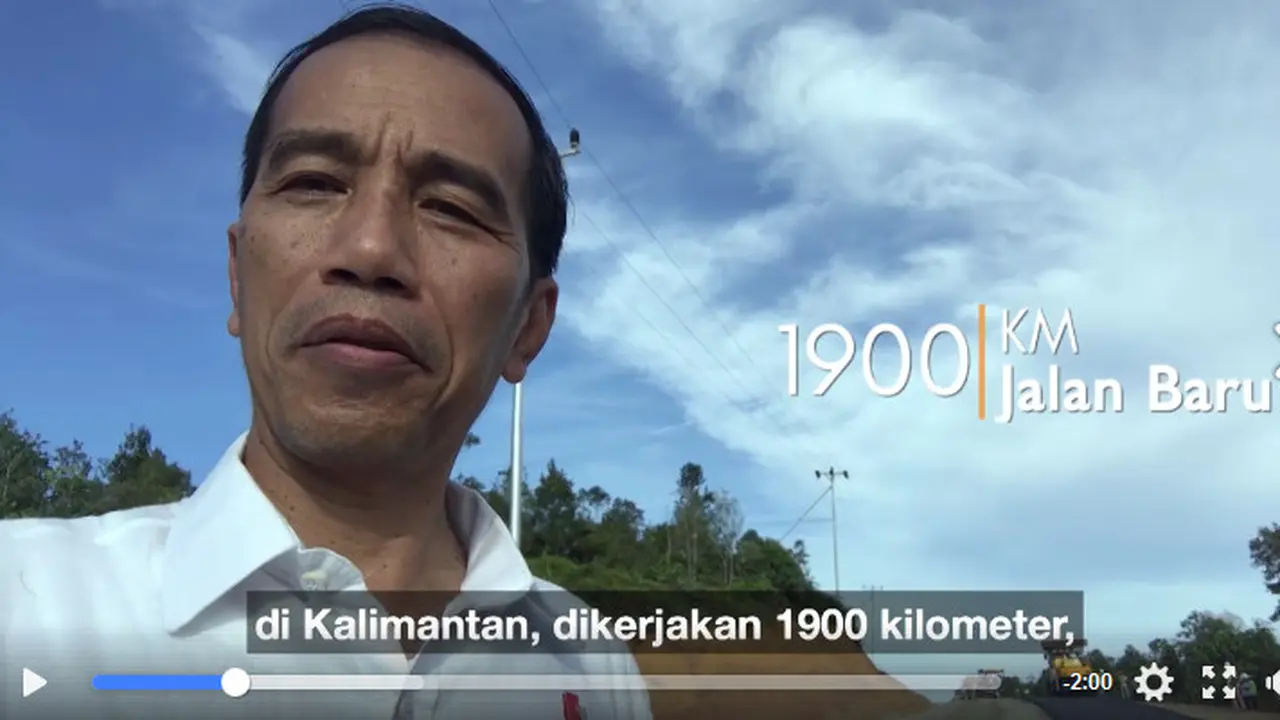 Jokowi Pamer mulusnya jalur perbatasan Kalimantan melalui Vlog