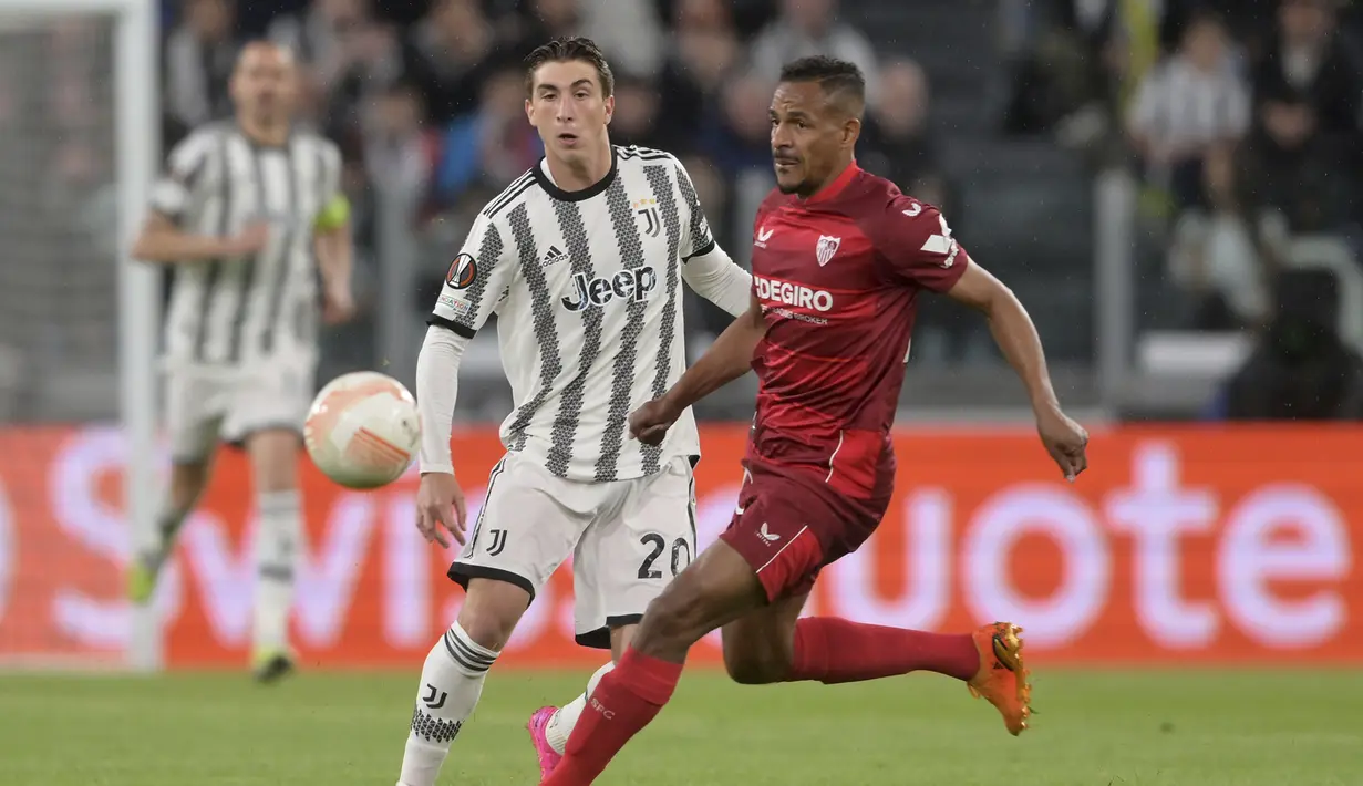 Juve baru bisa membalas di ujung pertandingan lewat gol Federico Gatti (90+7'). (Tano Pecoraro/LaPresse via AP)
