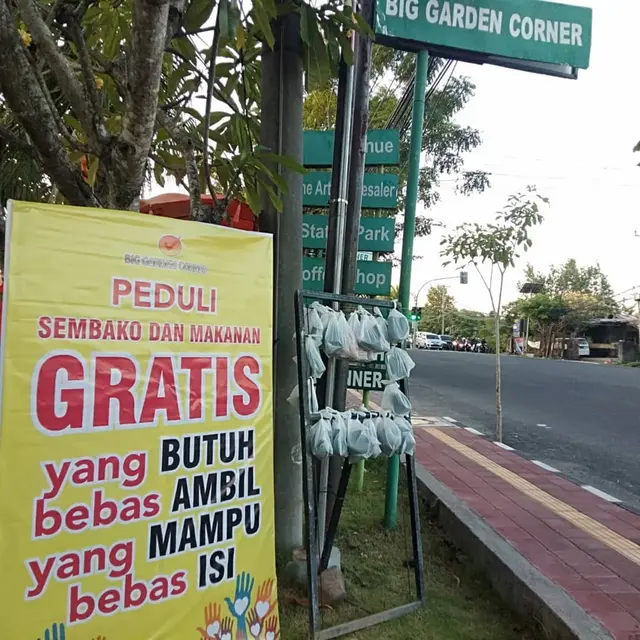 Tempat Rekreasi di Bali Bagi-Bagi Sembako dan Makanan Gratis di PPKM Darurat
