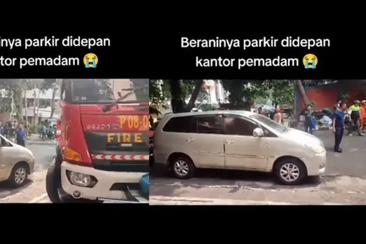 Nekat Parkir Sembarangan Kantor Pemadam Kebakaran, Balasannya Tidak Main-Main
