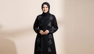 Gamis Abaya Bordir Klasik/ Ilustrasi AI