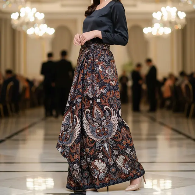 9 Model Rok Batik Lilit Modern Cocok untuk Kondangan