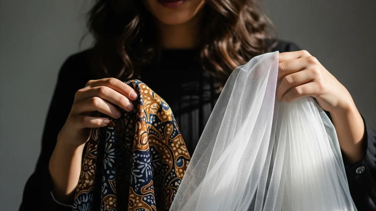 Dress Batik Kombinasi Tile Elegan 2025.