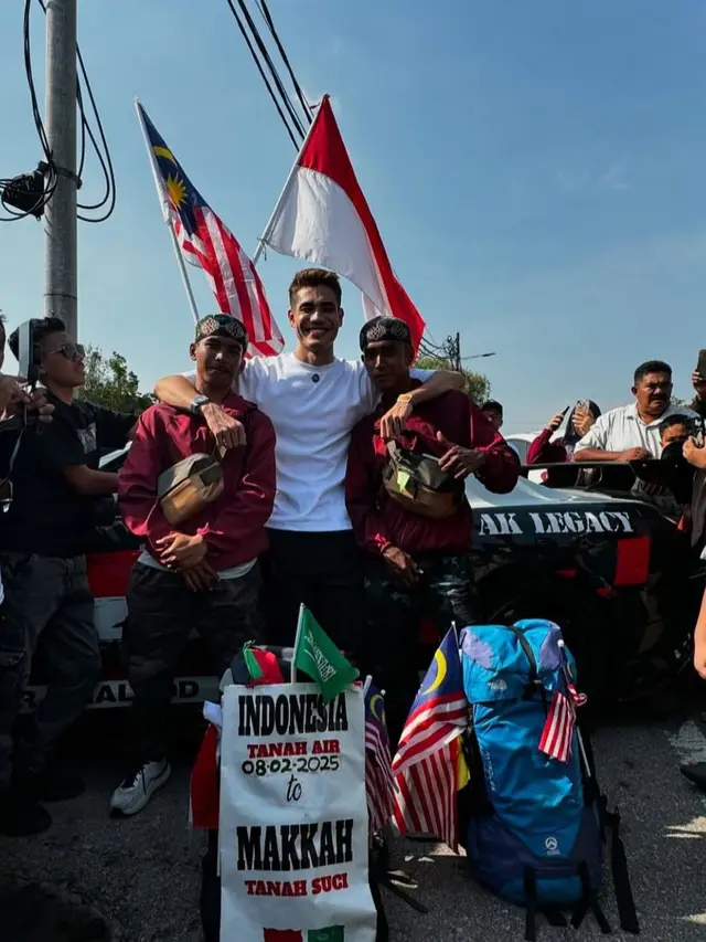 Aisar Khaled dukung perjalanan pejalan kaki Indonesia ke Mekkah. (credit:instagram.com/aisar_khaledd