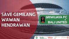 Berita video momen save gemilang kiper Bali United, Wawan Hendrawan, menghalau tembakan fantastis gelandang Sriwijaya FC, Makan Konate, pada semifinal leg I Piala Presiden 2018, Minggu (11/2/2018).
