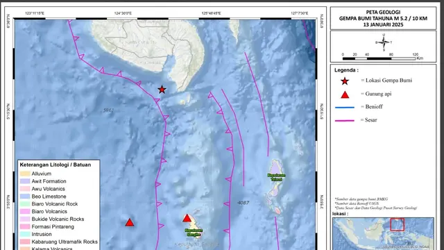 gempa bumi, Kabupaten Kepulauan Sangihe