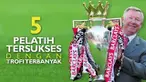 Video pelatih sepak bola tersukses karena mendapatkan trofi terbanyak di setiap klub sepak bola yang sedang dilatihnya.