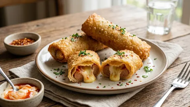 Lumpia Sosis Keju