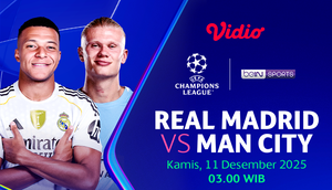 Saksikan Liga Champions Real Madrid vs Manchester City eksklusif di Vidio. (dok. vidio.com)