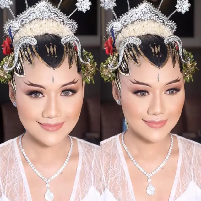 Detail Makeup Akad Nikah Erina Gudono yang Manglingi, Paduan Hollywood Glam-Pakem Jogja Paes Agung