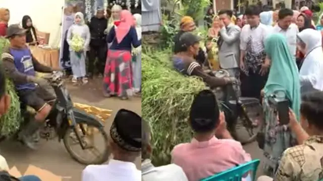 Pengendara terobos acara hajatan (Instagram/@memomedsos)