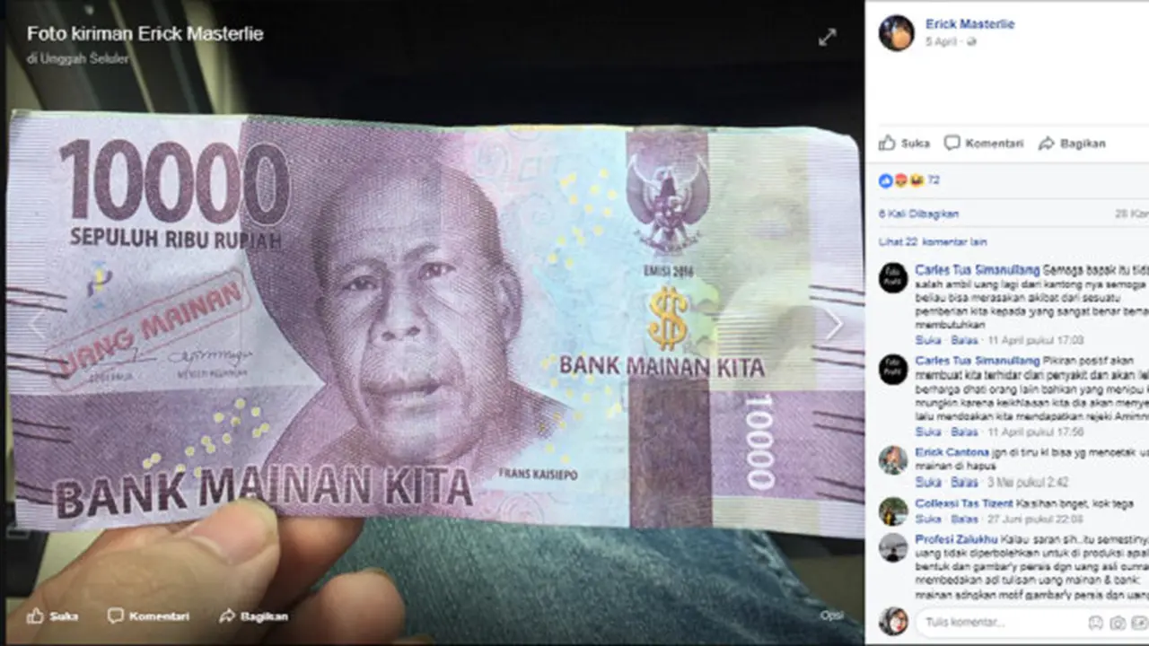 Tega, Pembeli Tipu Penjual Cincau Dengan Uang Mainan
