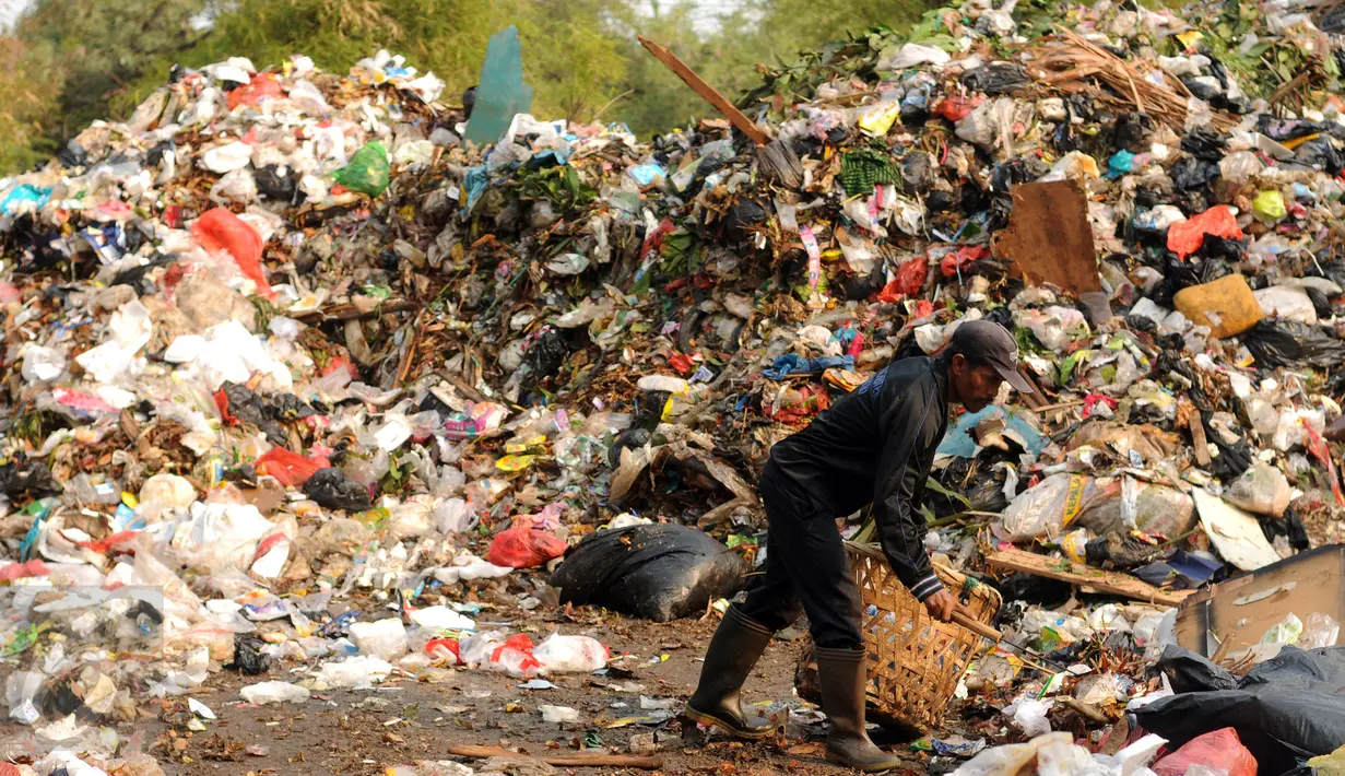 Pemulung mengais diantara tumpukan sampah di TPSS Kalibata, Jakarta, Rabu (4/11/2015). Rencananya, TPST atau Intermediate Treatment Facilities Jakarta akan dibangun di Sunter, Cakung-Cilincing. Marunda, dan Duri Kosambi. (Liputan6.com/Helmi Fithriansyah)