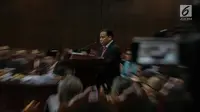 Ketua Bawaslu RI Abhan memberi keterangan saat sidang lanjutan perselisihan hasil pemilihan umum (PHPU) untuk Pemilihan Presiden 2019 di Gedung MK, Jakarta, Selasa (18/6/2019). Menurutnya, keterangan Bawaslu bukan sebuah opini. (Liputan6.com/Faizal Fanani)