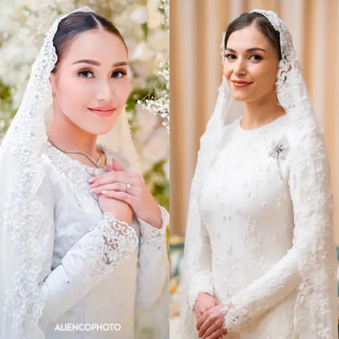 Ayu Ting Ting dan Anisha Rosnah Istri Pangeran Mateen Dibalut Baju Kurung
