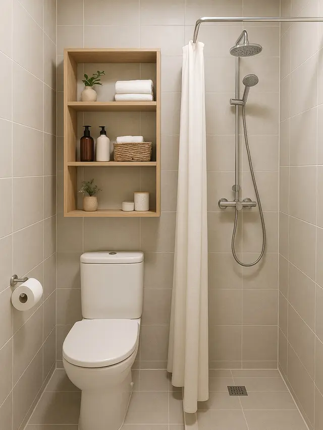 Desain Kamar Mandi Minimalis 2x2 dengan Kloset Duduk dan Shower