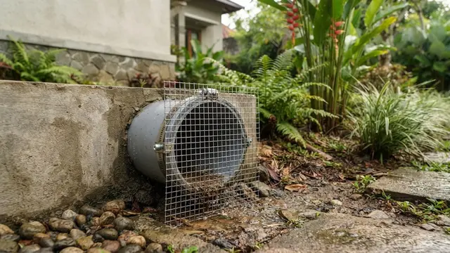 Mengamankan Lubang Saluran Air di Halaman agar Tidak Menjadi Tempat Persembunyian Ular