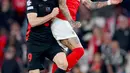 Hingga akhir babak pertama, laga Benfica melawan Barcelona berakhir imbang 0-0. (FILIPE AMORIM/AFP)
