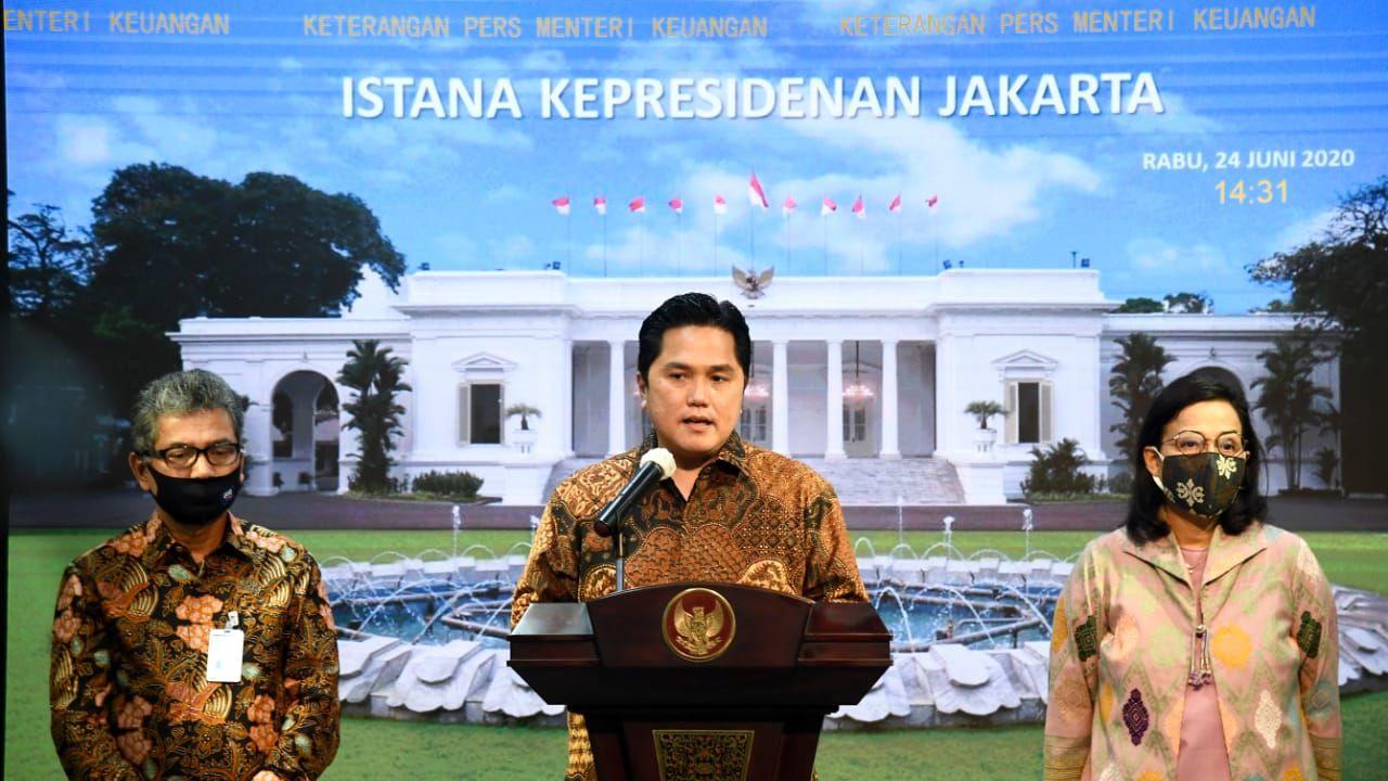 Menteri BUMN Erick Thohir menyambut baik kepercayaan yang diberikan pemerintah kepada bank Himbara. (Dok Kementerian BUMN)