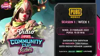 Jadwal dan Live Streaming Vidio Community Cup Ladies Season 1 PUBGM Week 1 di Vidio, Senin 21 Februari 2022. (Sumber : dok. vidio.com)