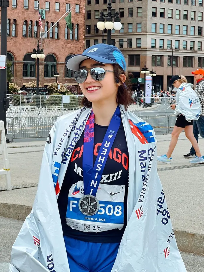 Tampil Kece, Febby Rastanty Pilih Sepatu Lari Ini untuk Selesaikan Chicago Marathon Lebih Cepat