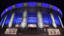 Puskas Arena dibangun mulai 2017 dan selesai pada akhir 2019, Stadion ini memiliki kapasitas mencapai 68.000 penonton. (AFP/Attila Kisbenedek)